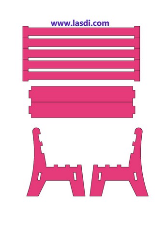 banc support téléphone en carton à imprimer modèle rose 1