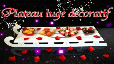 création d'un présentoir en forme de luge comme plateau déco de noël