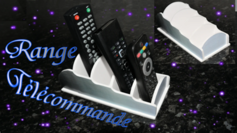 range télécommande en carton avec support