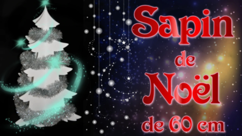 sapin de noël en carton de 60 cm décoratif