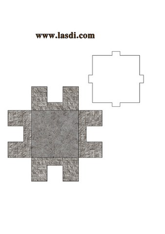 château fort en carton à imprimer haut de tour texture pierre