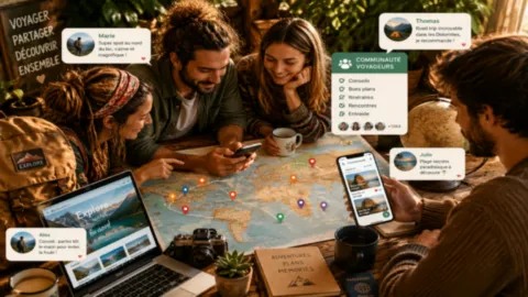 Communauté de voyageurs partageant idées, conseils et découvertes de voyage