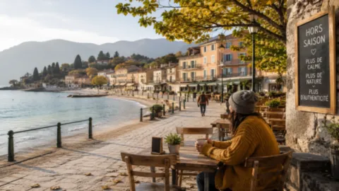 Voyage hors saison avec paysage calme et peu touristique